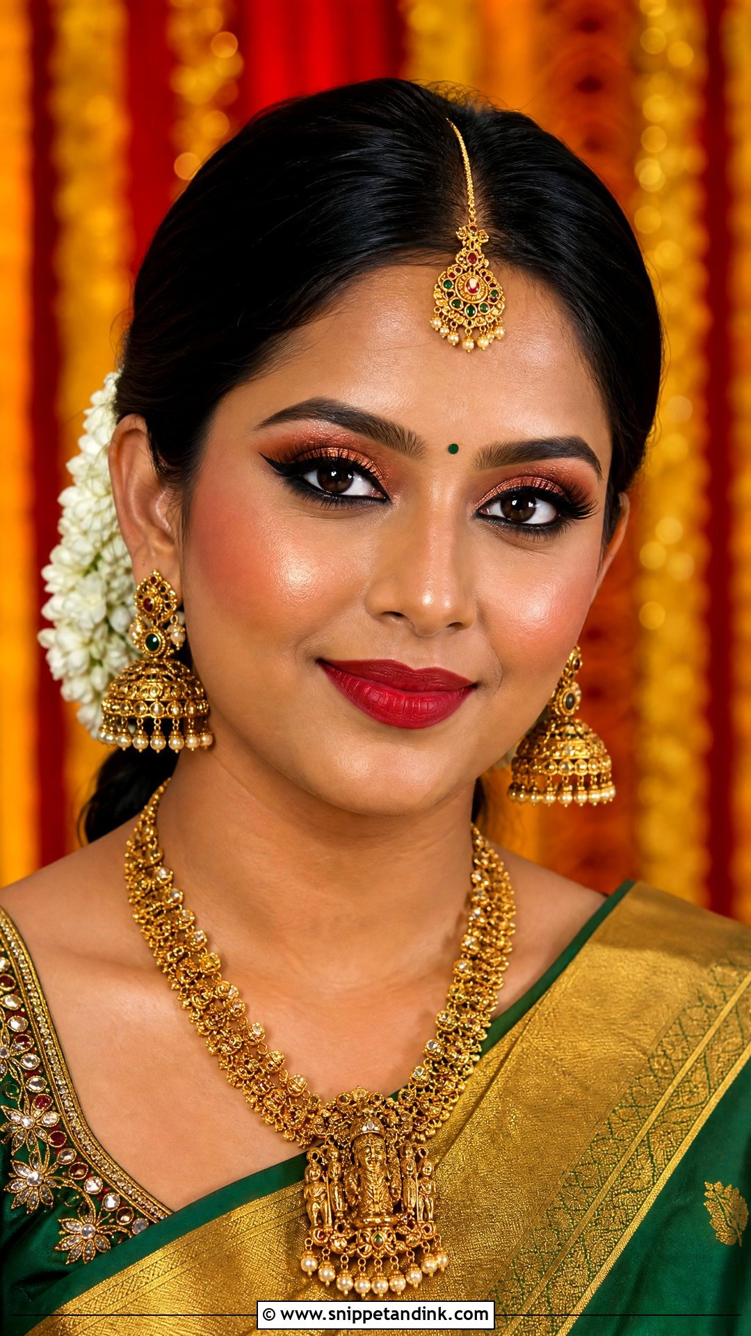 South Indian Bridal Makeup - Snippet and Ink - 20 Desi Wedding Makeup Looks