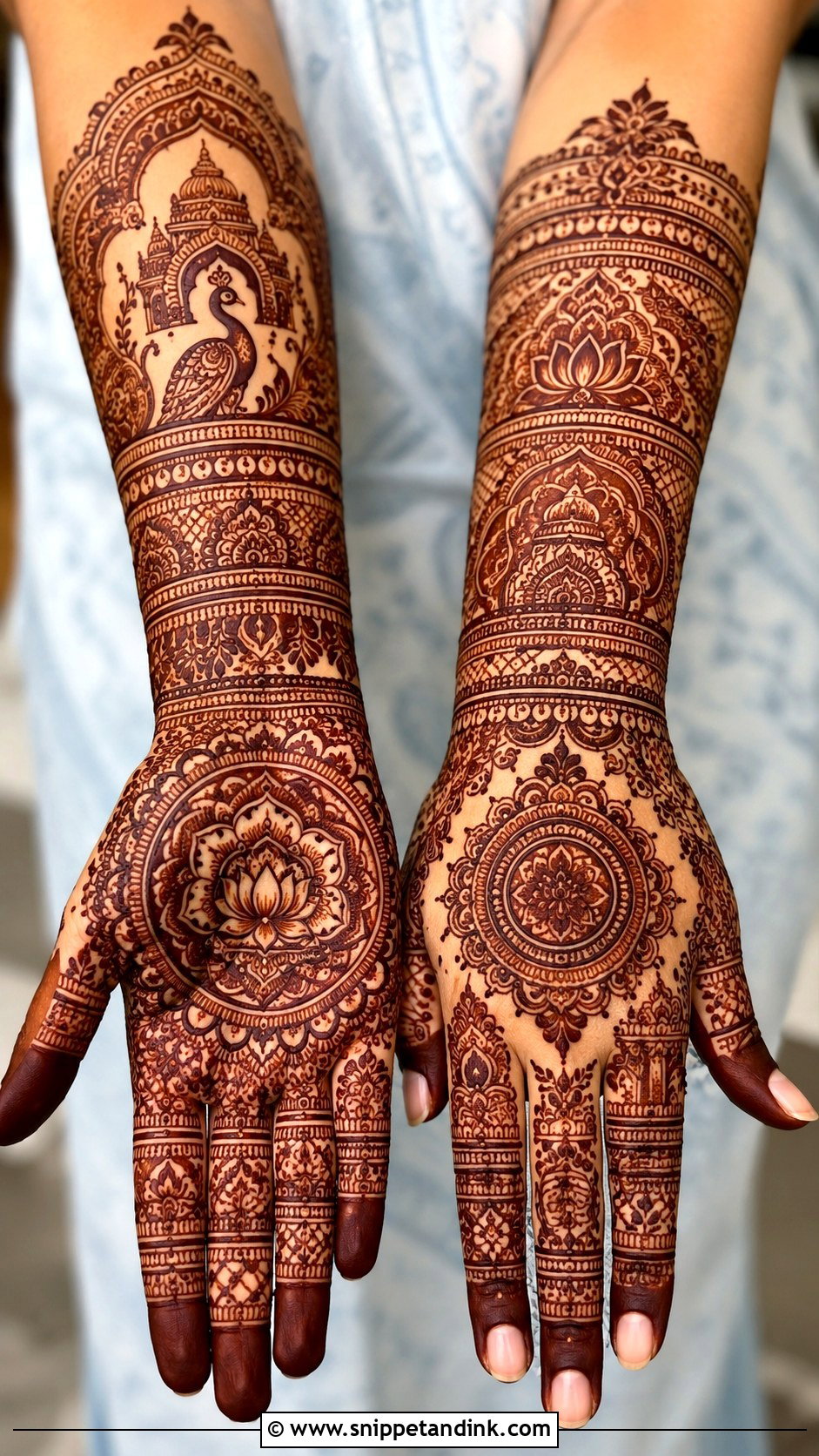 South Indian Bridal Mehndi Design - Snippet and Ink - 35 Unique Bridal Mehndi Designs