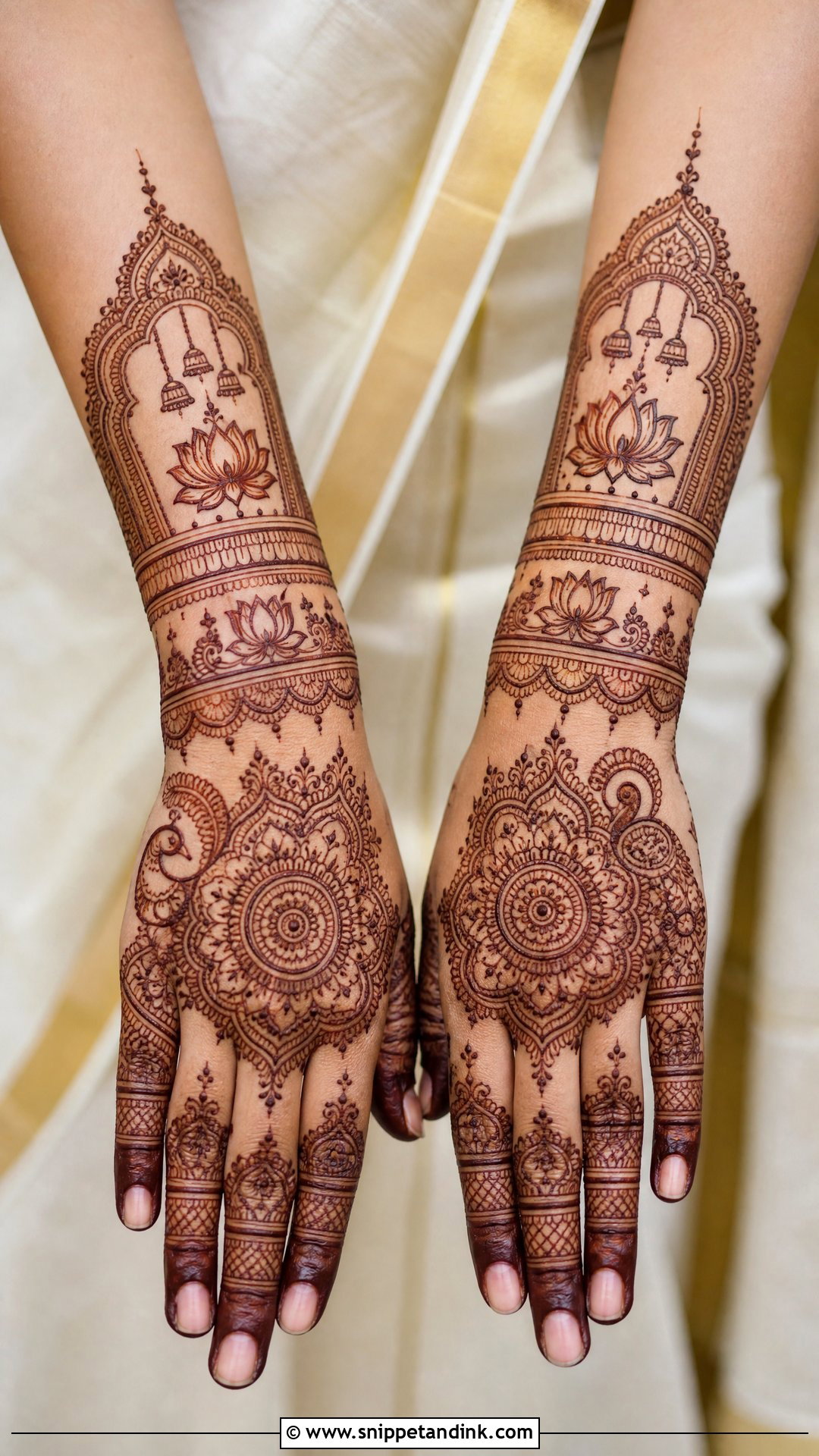 South Indian Bridal Mehndi - Snippet and Ink - 25 Mehandi Look for Bride Ideas