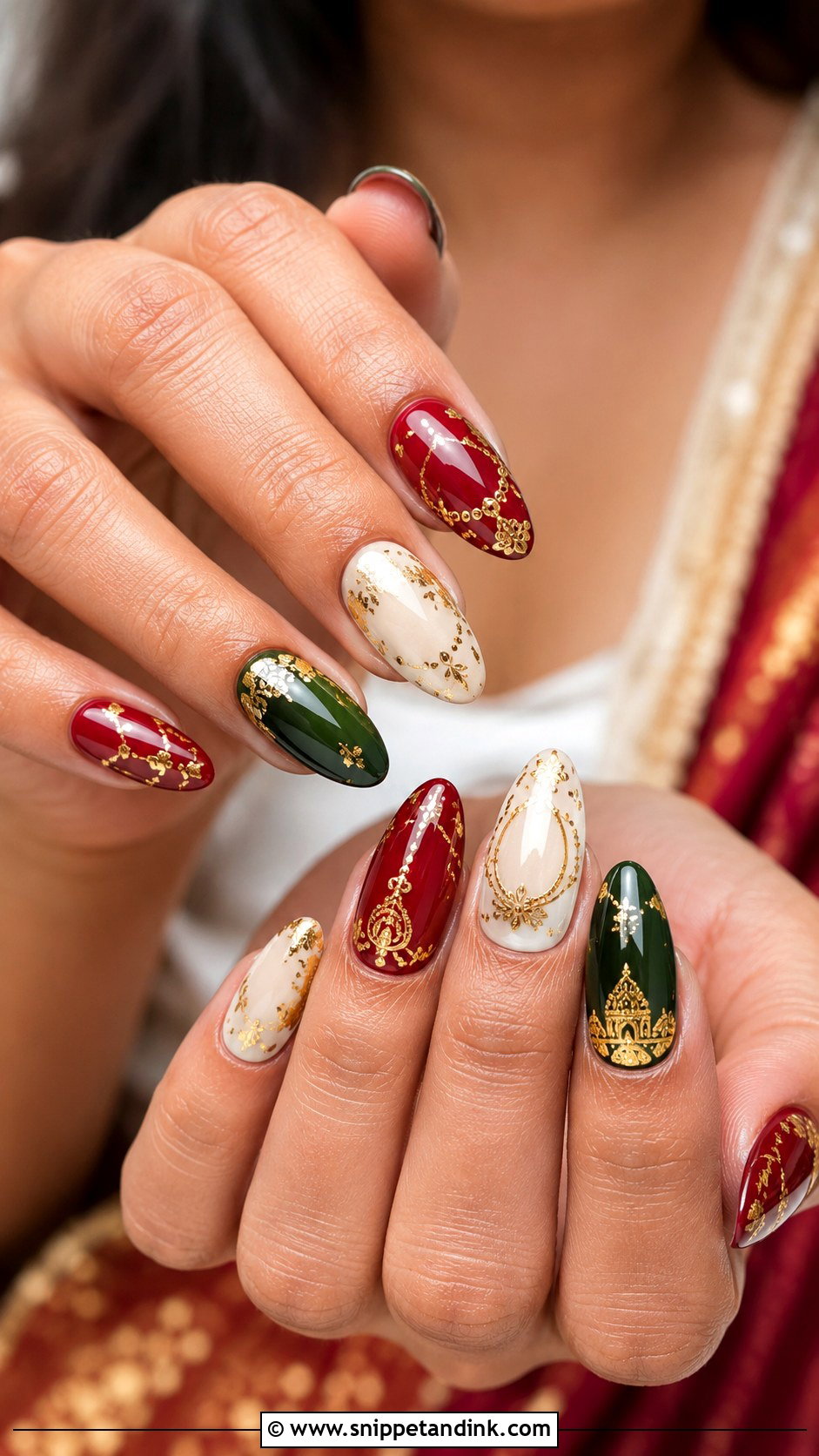 South Indian Bridal Nails - Snippet and Ink - 30 Bridal Nails Wedding Indian