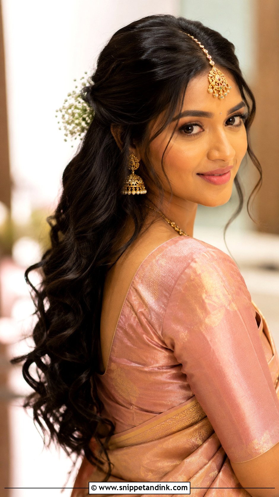 South Indian Bridal Open Hair - Snippet and Ink - 15 South Bridal Hairstyle Ideas