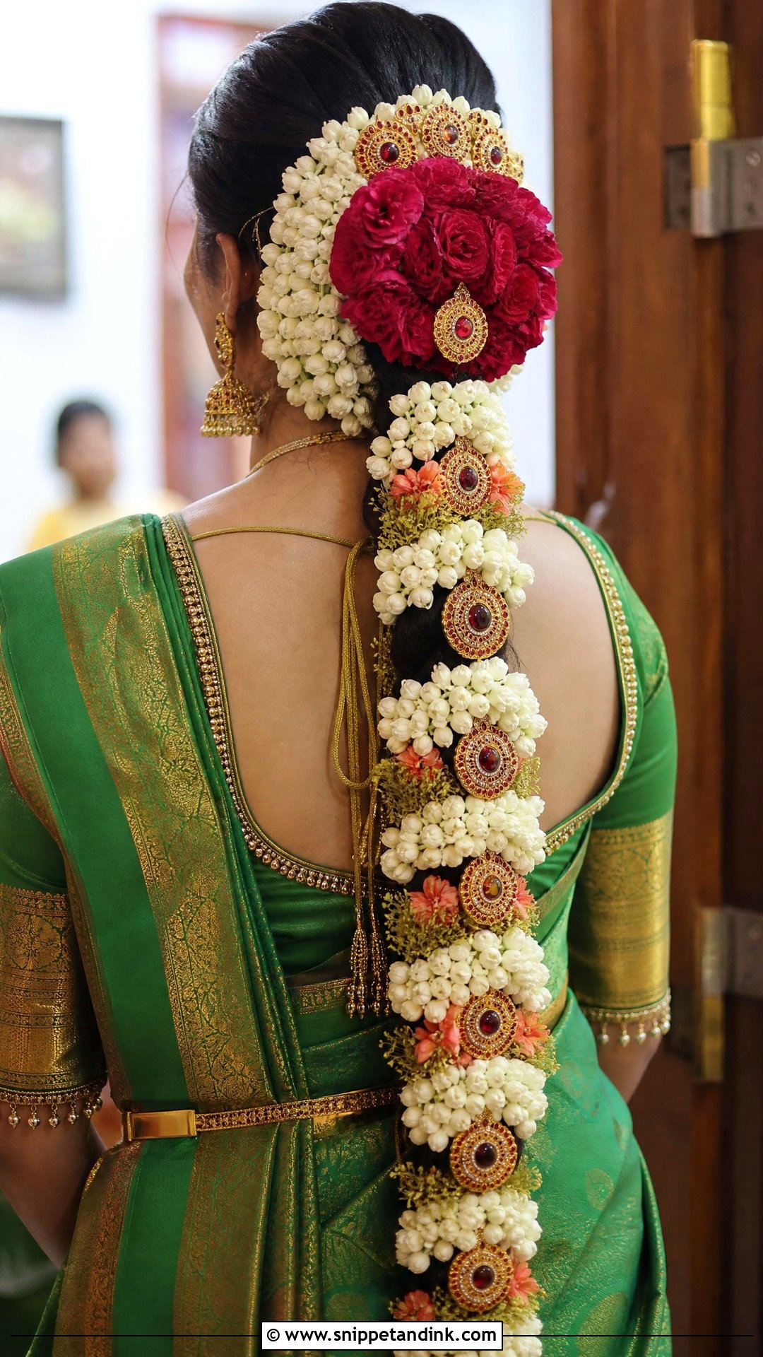 South Indian Bridal Poola Jada - Snippet and Ink - 20 South Bride Hairstyle Ideas
