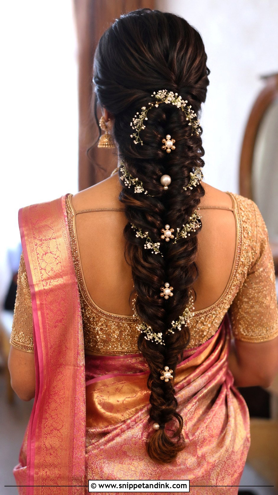 South Indian Bridal Side Braid - Snippet and Ink - 15 South Indian Bridal Hairstyle Ideas