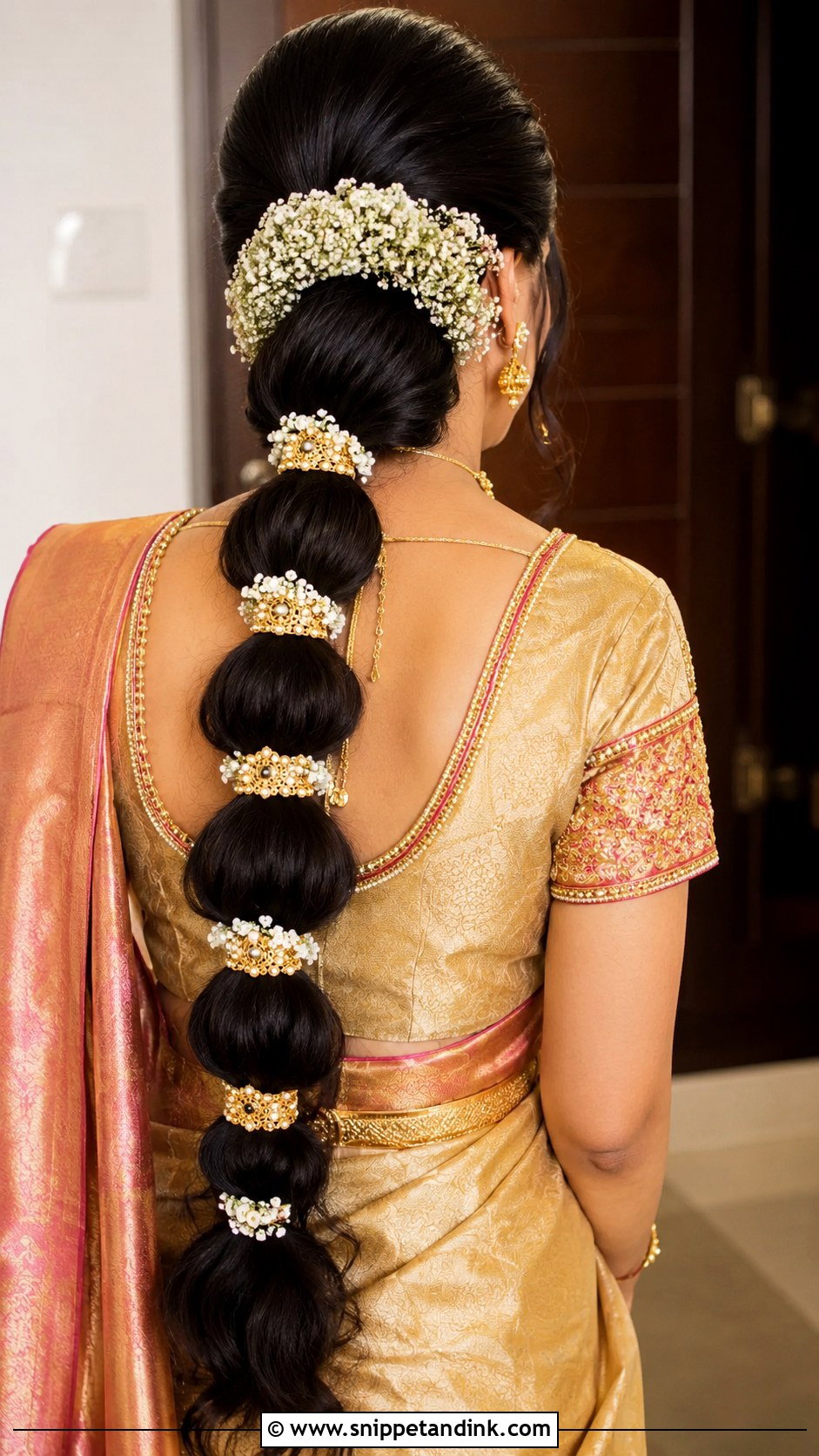 South Indian Bridal Wavy Braid - Snippet and Ink - 15 South Bridal Hairstyle Ideas
