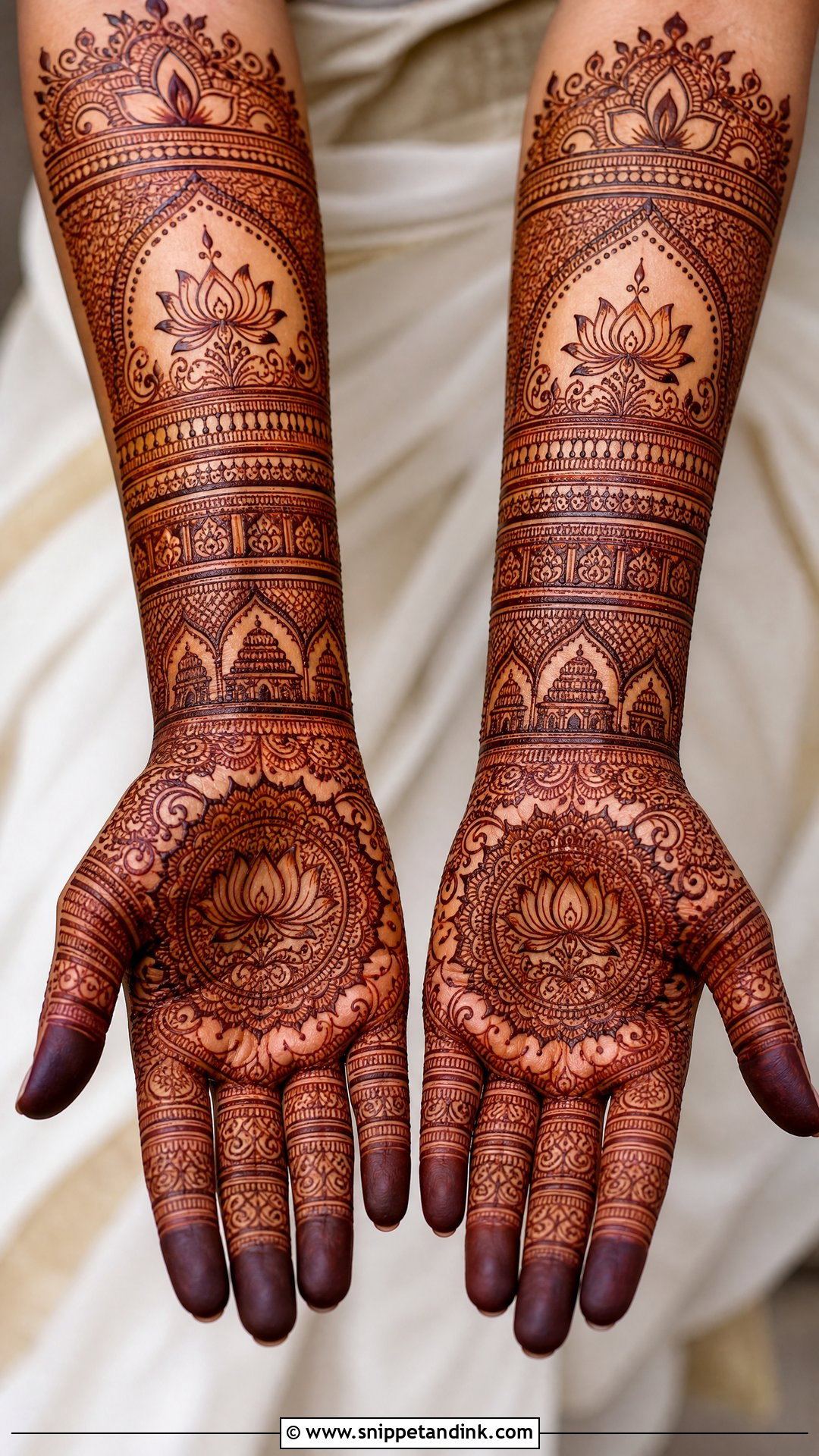 South Indian Bridal Wedding Henna Design - Snippet and Ink - 30 Wedding Henna Designs
