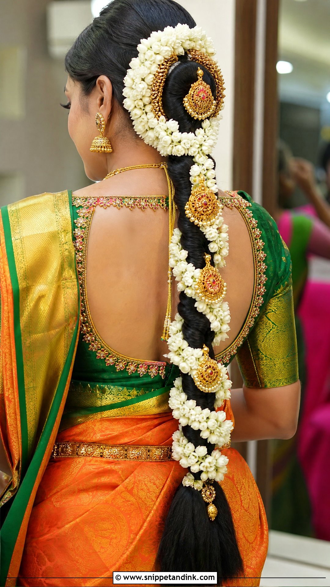South Indian Decorated Braid - Snippet and Ink - 20 Traditional Indian Wedding Hairstyles