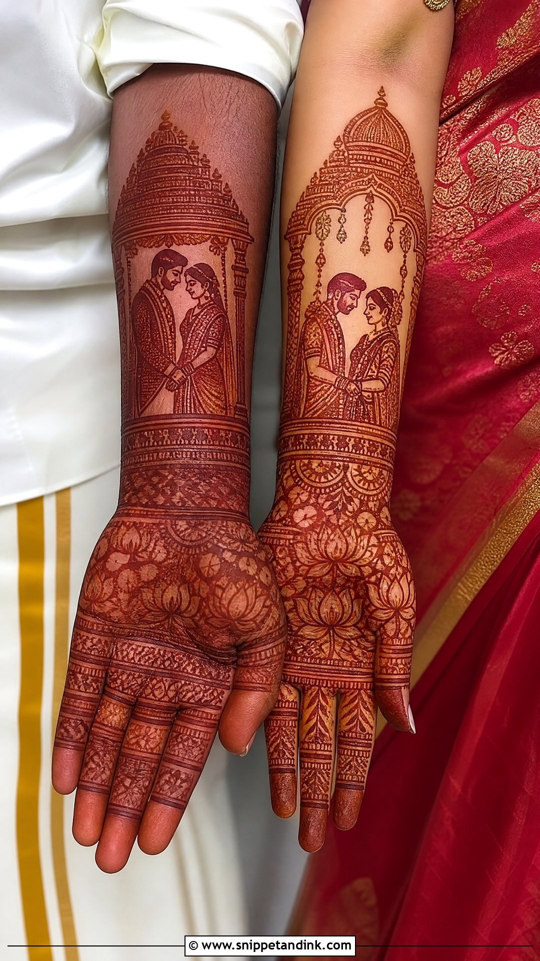 South Indian Dulha Dulhan Mehndi Design - Snippet and Ink - 30 Dulha Dulhan Mehndi Designs