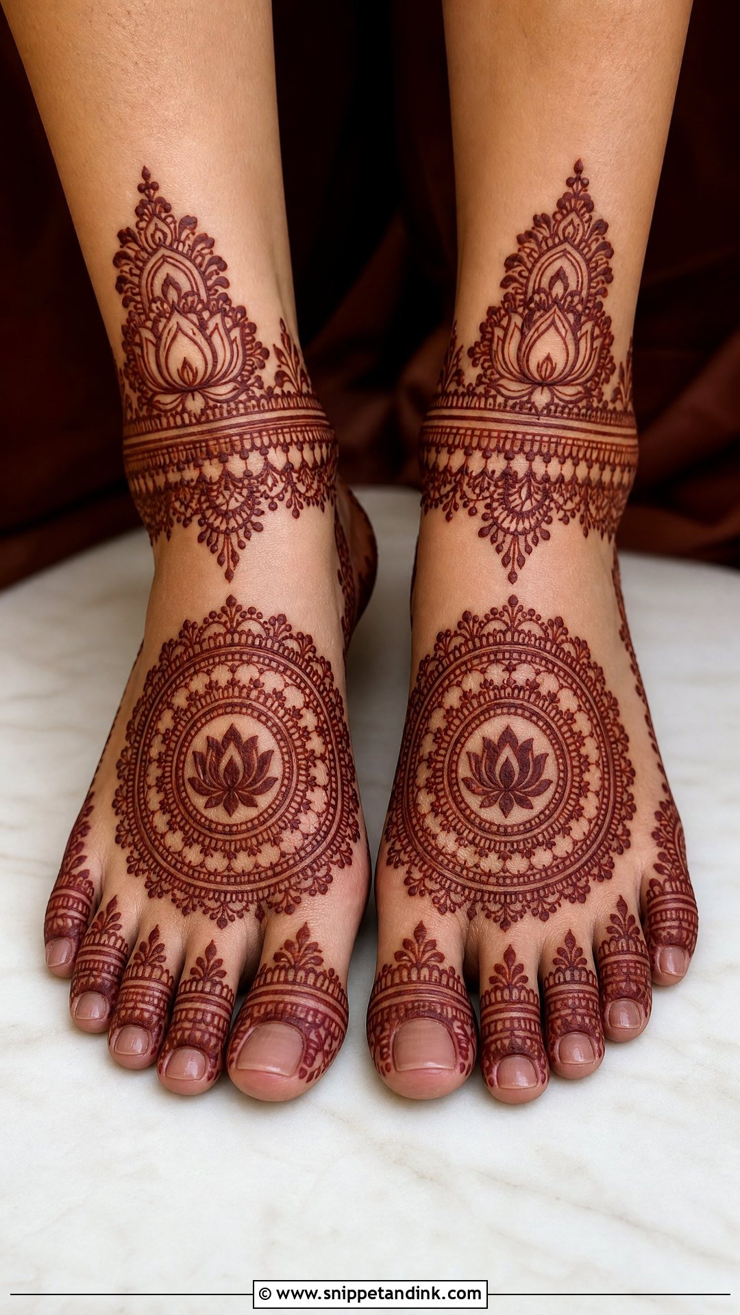 South Indian Feet Mehndi Design - Snippet and Ink - 30 Unique Feet Mehndi Designs