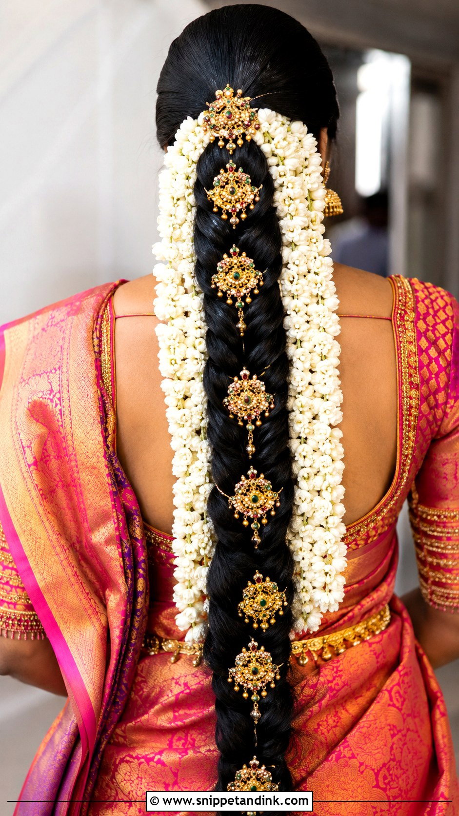 South Indian Jadai Braid - Snippet and Ink - 20 Indian Bridal Hair Styling Ideas
