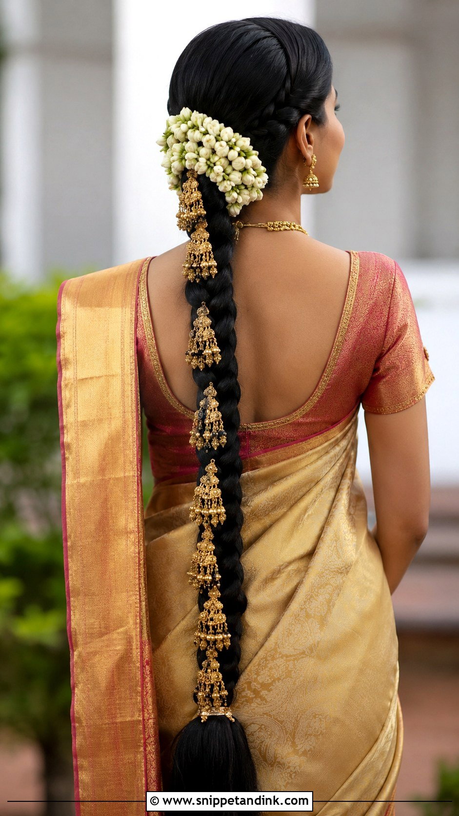South Indian Traditional Braid - Snippet and Ink - 25 Indian Weddings Bridal Hairstyles