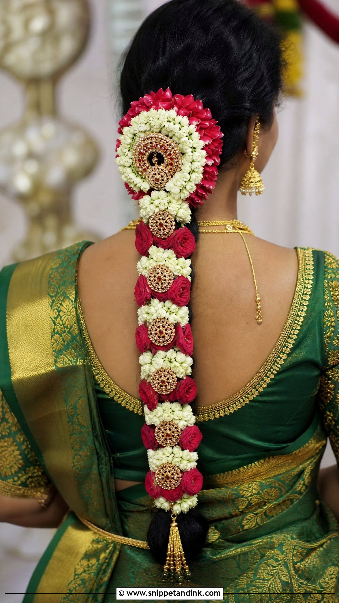 South Indian Veni Braid - Snippet and Ink - 20 Hindu Wedding Hairstyles