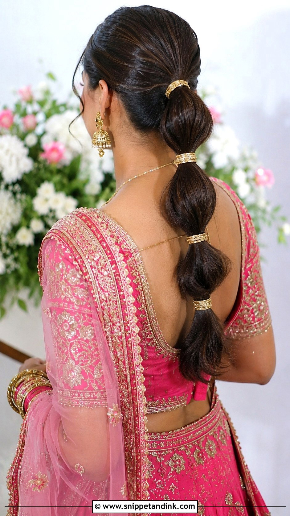 South Indian Wedding Guest Bubble Braid - Snippet and Ink - 15 South Indian Wedding Guest Hairstyles