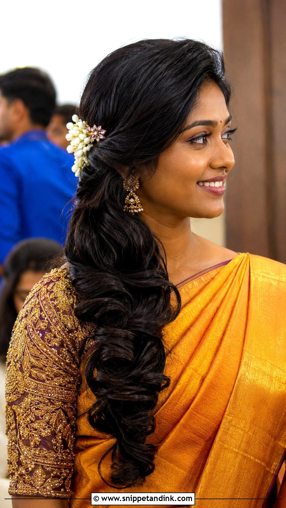 South Indian Wedding Guest Crown Braid - Snippet and Ink - 15 South Indian Wedding Guest Hairstyles
