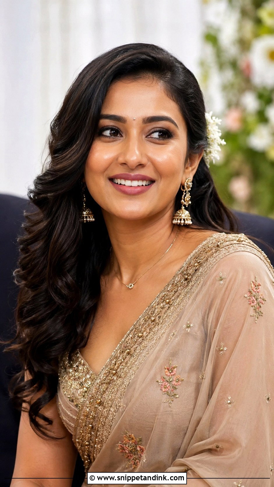 South Indian Wedding Guest Loose Waves - Snippet and Ink - 15 South Indian Wedding Guest Hairstyles