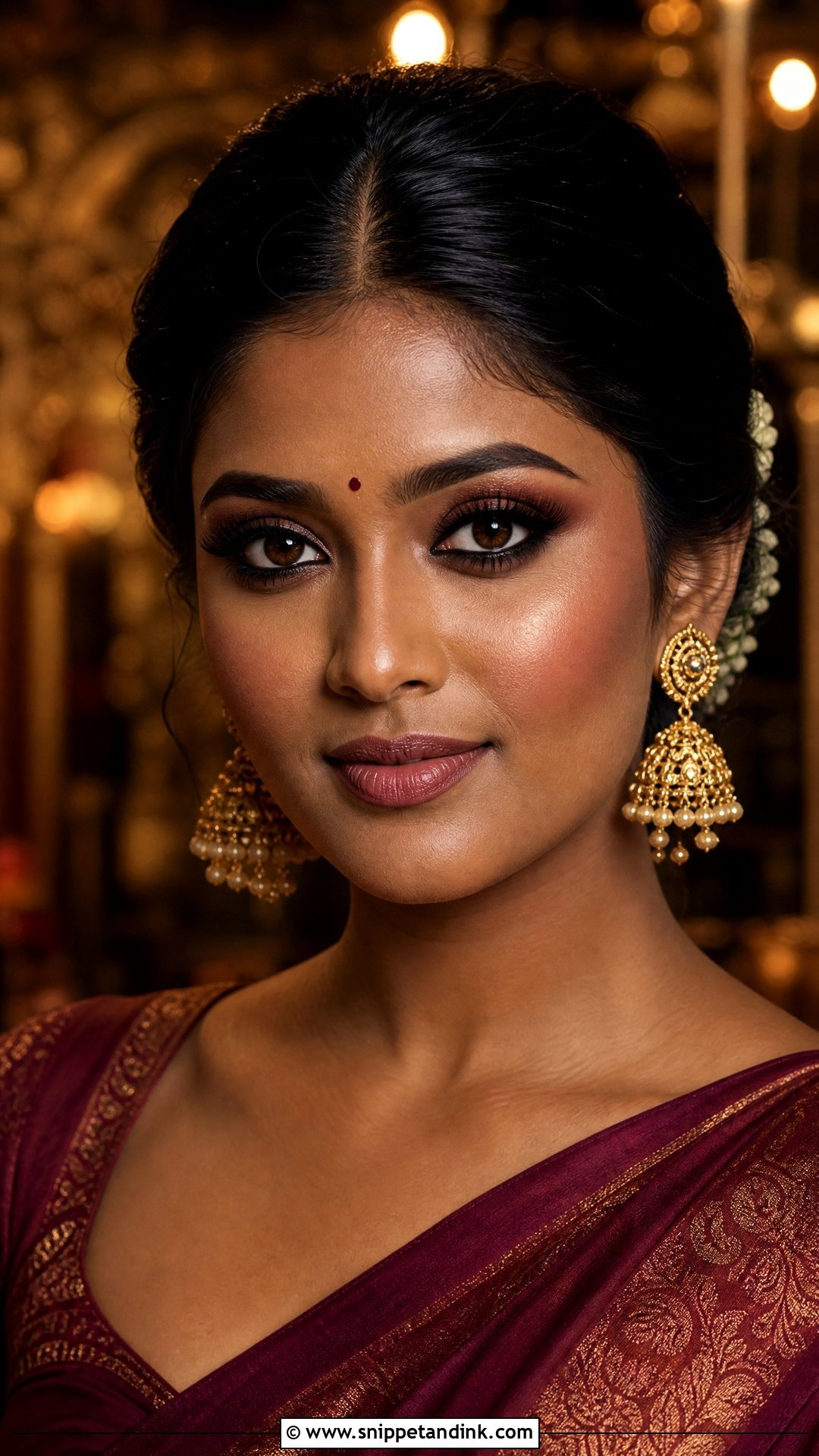 South Indian Wedding Makeup With Bold Eyes - Snippet and Ink - 20 South Indian Wedding Makeup Ideas