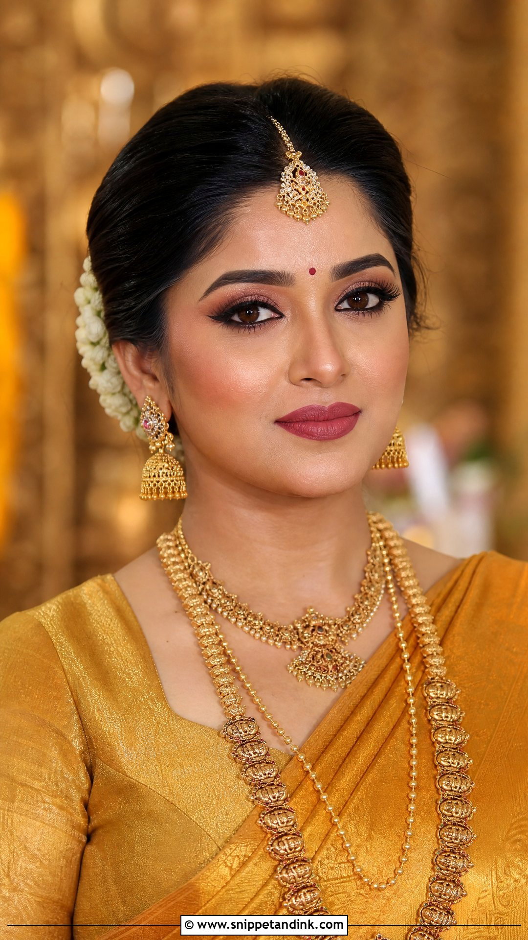 South Indian Wedding Makeup With Matte Base - Snippet and Ink - 20 South Indian Wedding Makeup Ideas