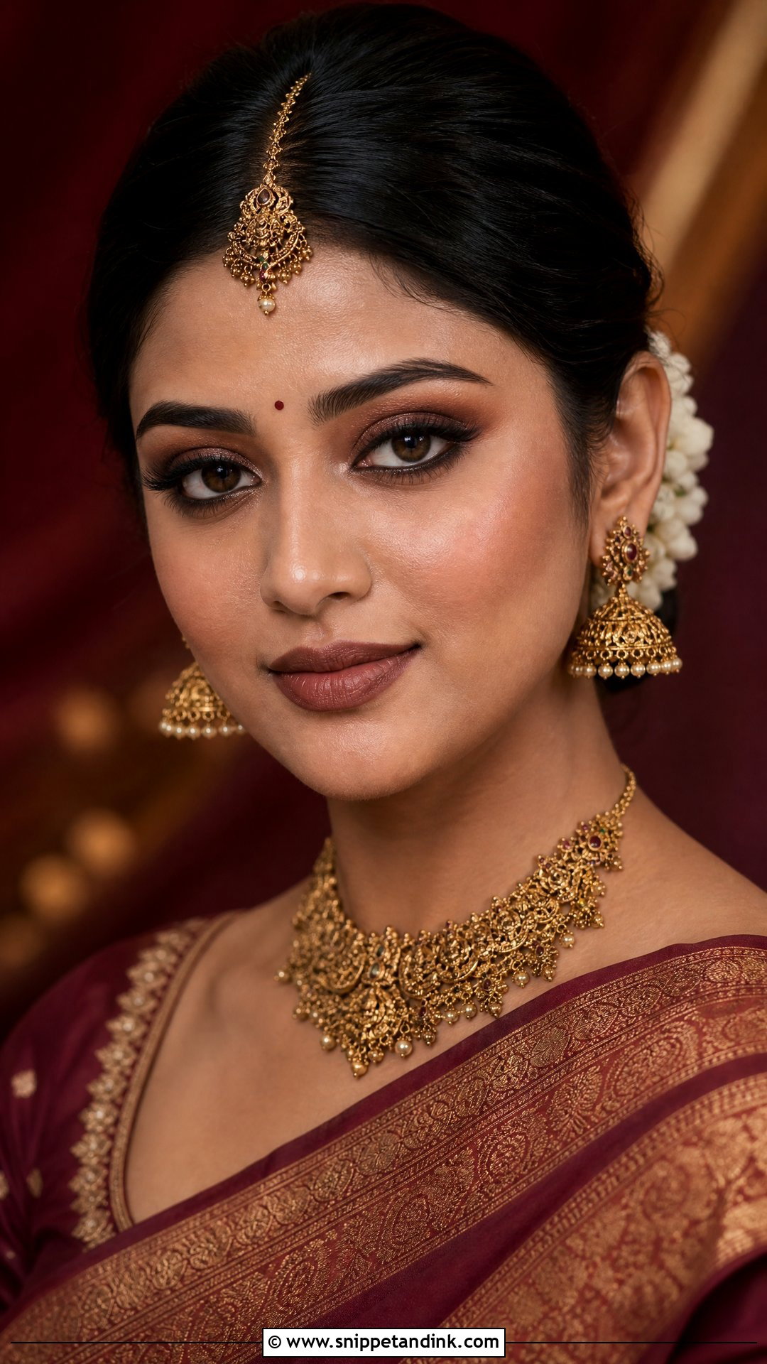 South Indian Wedding Makeup With Smokey Eyes - Snippet and Ink - 20 South Indian Wedding Makeup Ideas