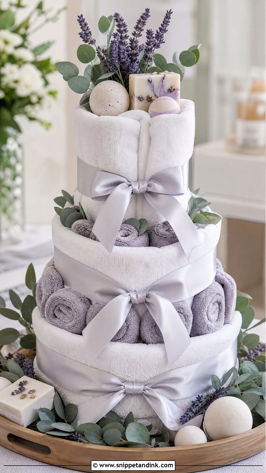 Spa Wedding Towel Cake - Snippet and Ink - 20 Wedding Towel Cakes