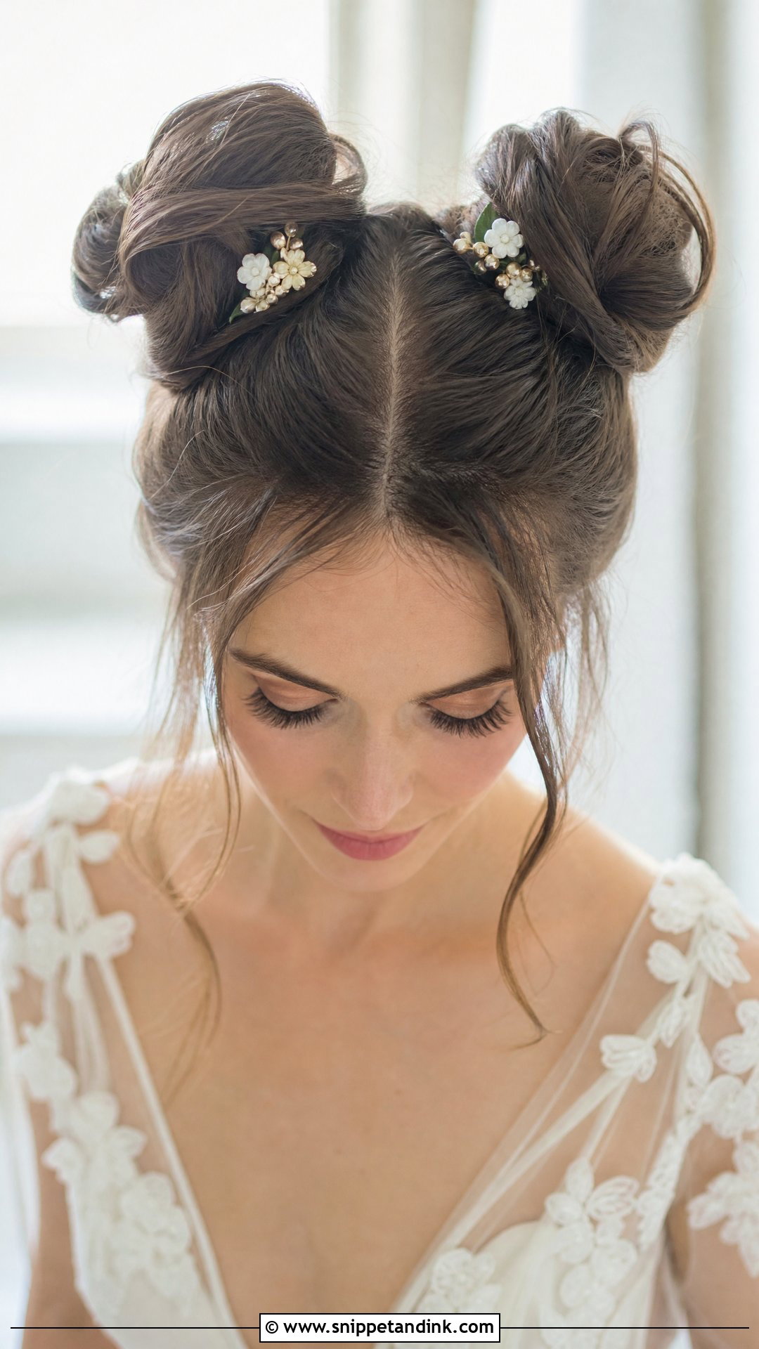 Space Buns Wedding Hair - Snippet and Ink - 20 Ariana Grande Wedding Hair Ideas