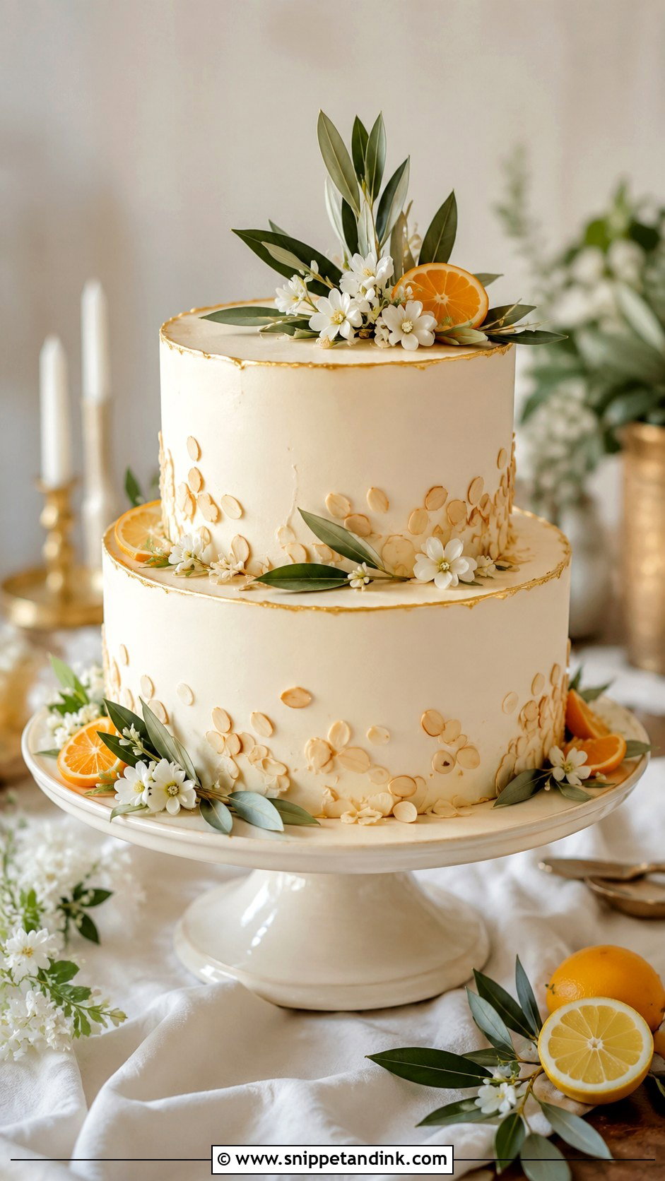 Spanish Almond Wedding Cake - Snippet and Ink - 30 Spanish Style Wedding Cake Ideas