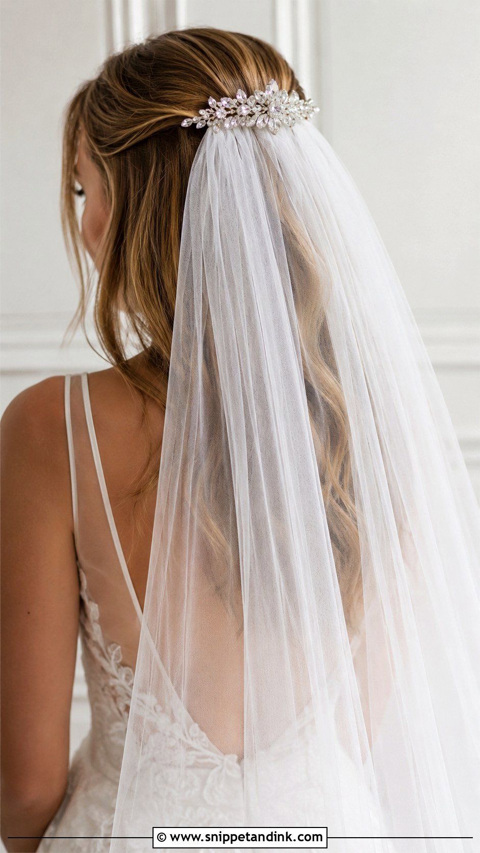 Sparkly Hair Clip for Veil - Snippet and Ink - 20 Bridal Hair Clips Ideas
