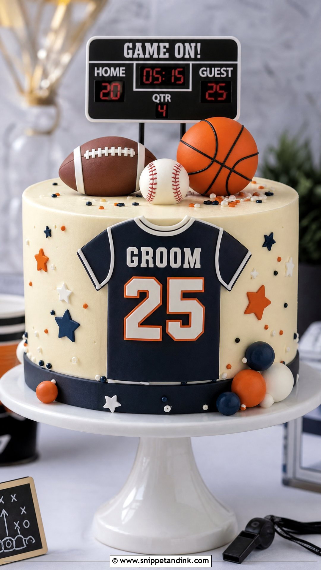 Sports Groom Cake - Snippet and Ink - 25 Groom to Be Cake Ideas