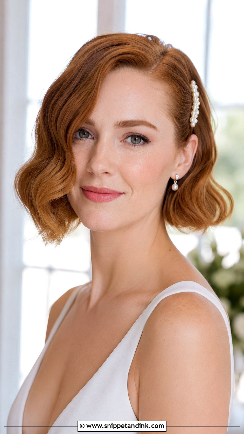 Spring Bridal Bob Waves - Snippet and Ink - 15 Spring Wedding Hairstyles Bride