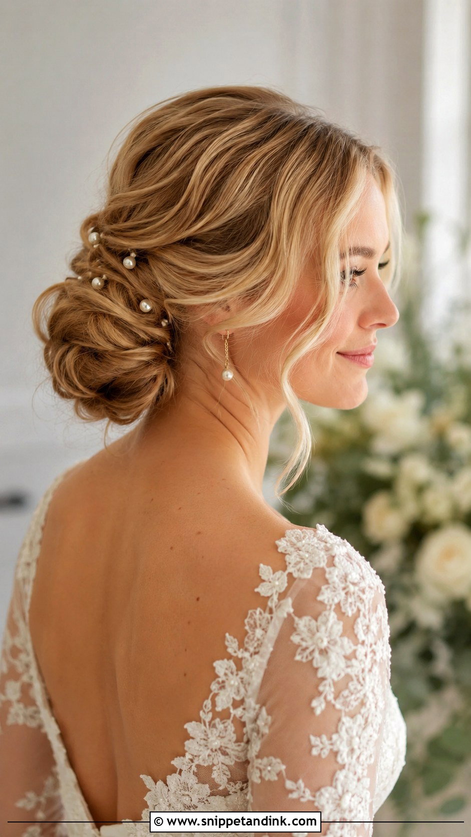 Spring Bridal Low Bun - Snippet and Ink - 15 Spring Wedding Hairstyles Bride