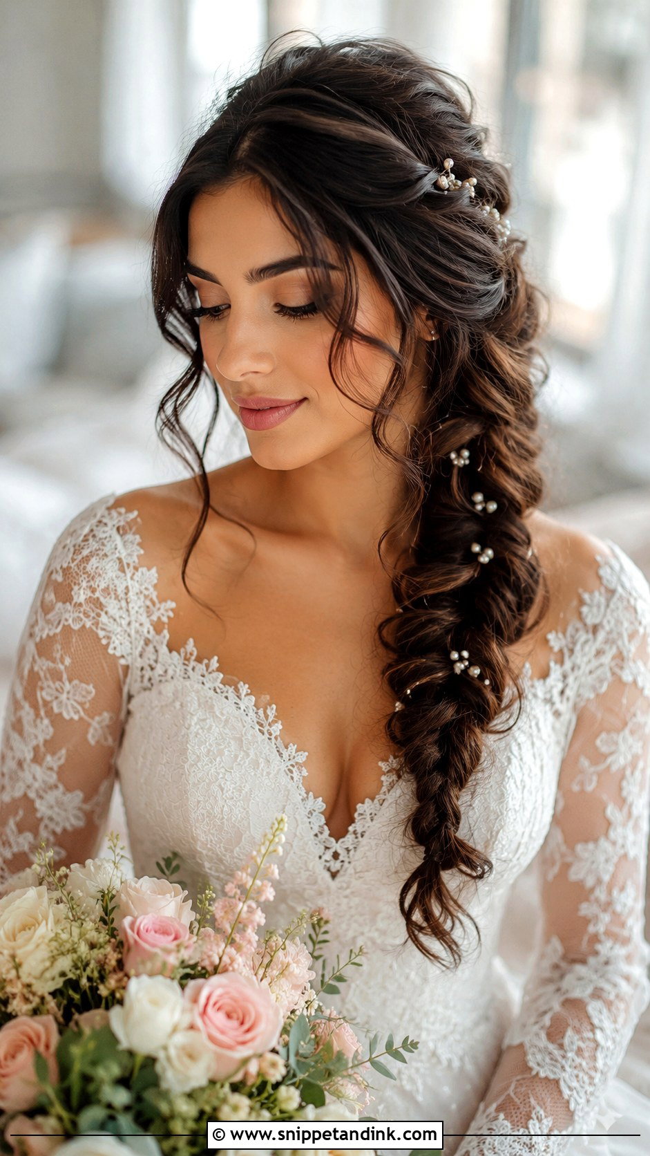 Spring Bridal Side Braid - Snippet and Ink - 15 Spring Wedding Hairstyles Bride