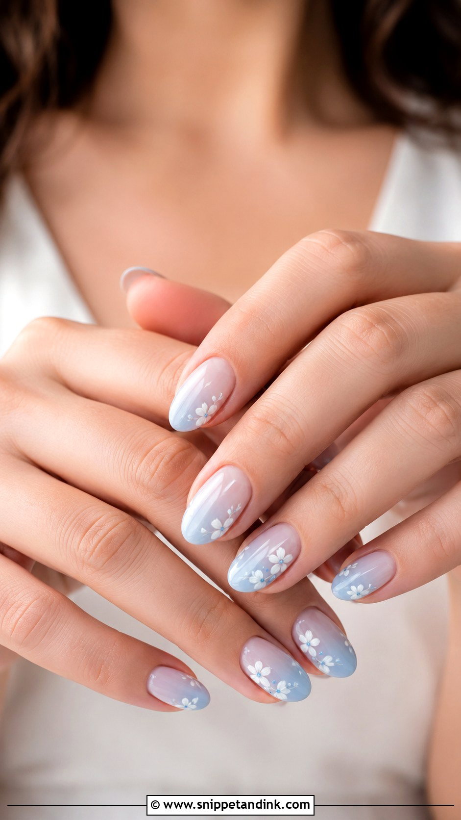 Spring Wedding Blue Nails - Snippet and Ink - 20 Spring Wedding Nails for Bride
