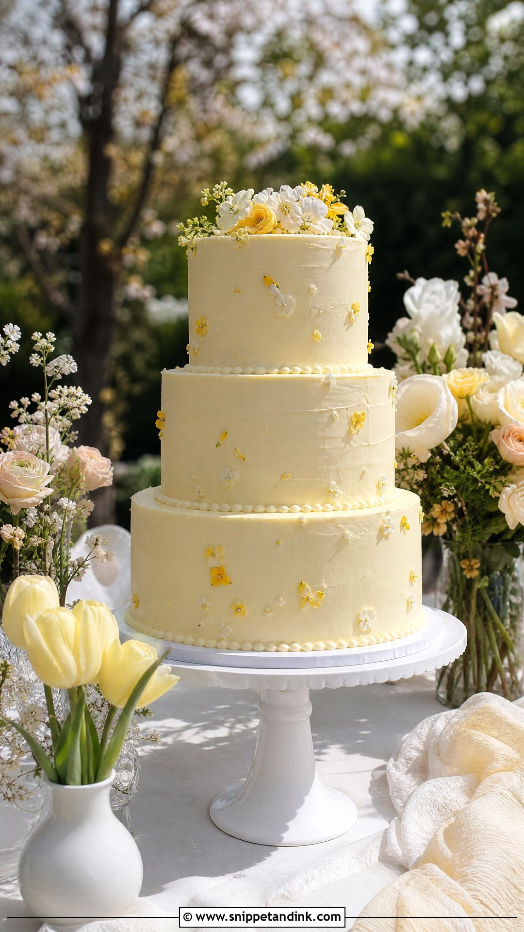 Spring Wedding Cake Table - Snippet and Ink - 25 Wedding Cake Table Ideas