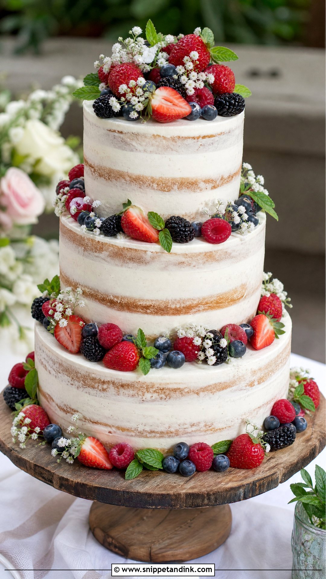 Spring Wedding Cake With Fresh Berries - Snippet and Ink - 20 Spring Wedding Cake Ideas