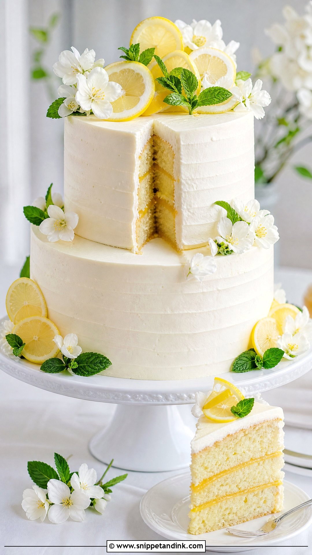 Spring Wedding Cake With Lemon Flavor - Snippet and Ink - 20 Spring Wedding Cake Ideas
