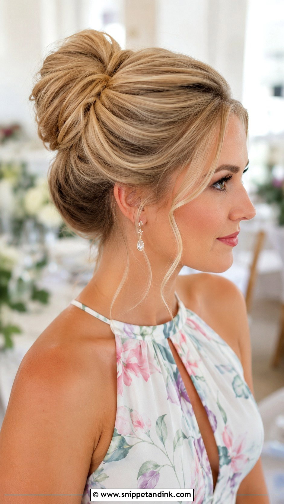 Spring Wedding Guest High Bun - Snippet and Ink - 15 Spring Wedding Guest Hairstyles