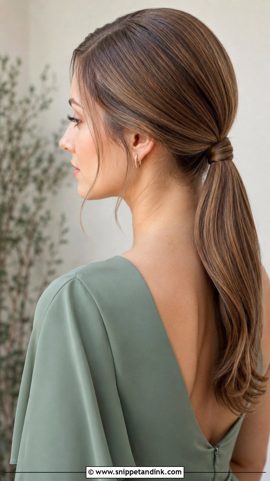 Spring Wedding Guest Sleek Low Ponytail - Snippet and Ink - 15 Spring Wedding Guest Hairstyles