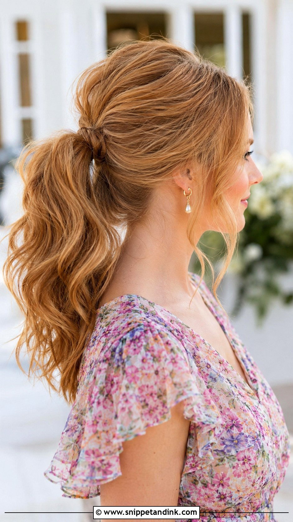 Spring Wedding Guest Textured Ponytail - Snippet and Ink - 15 Spring Wedding Guest Hairstyles