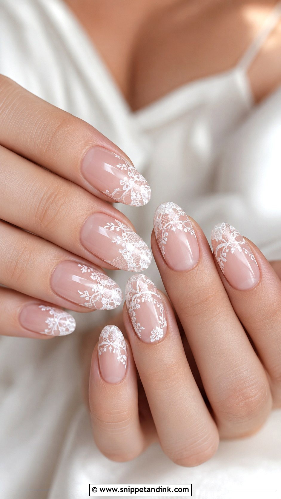 Spring Wedding Lace Nails - Snippet and Ink - 20 Spring Wedding Nails for Bride