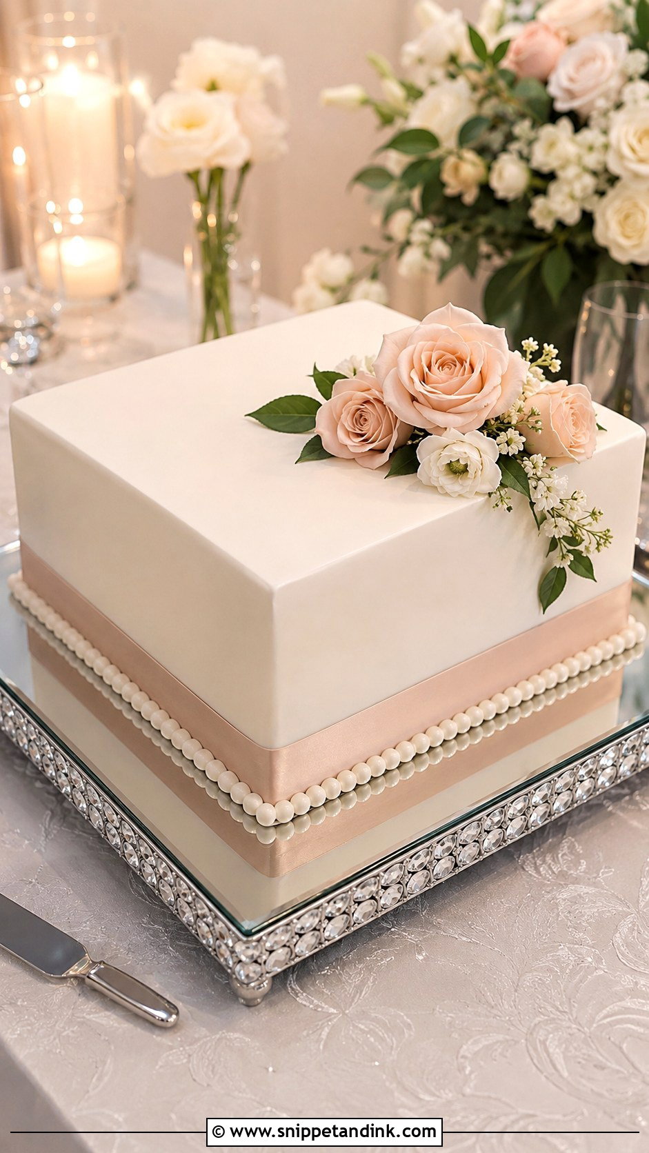 Square 1 Tier Wedding Cake - Snippet and Ink - 20 1 Tier Wedding Cakes