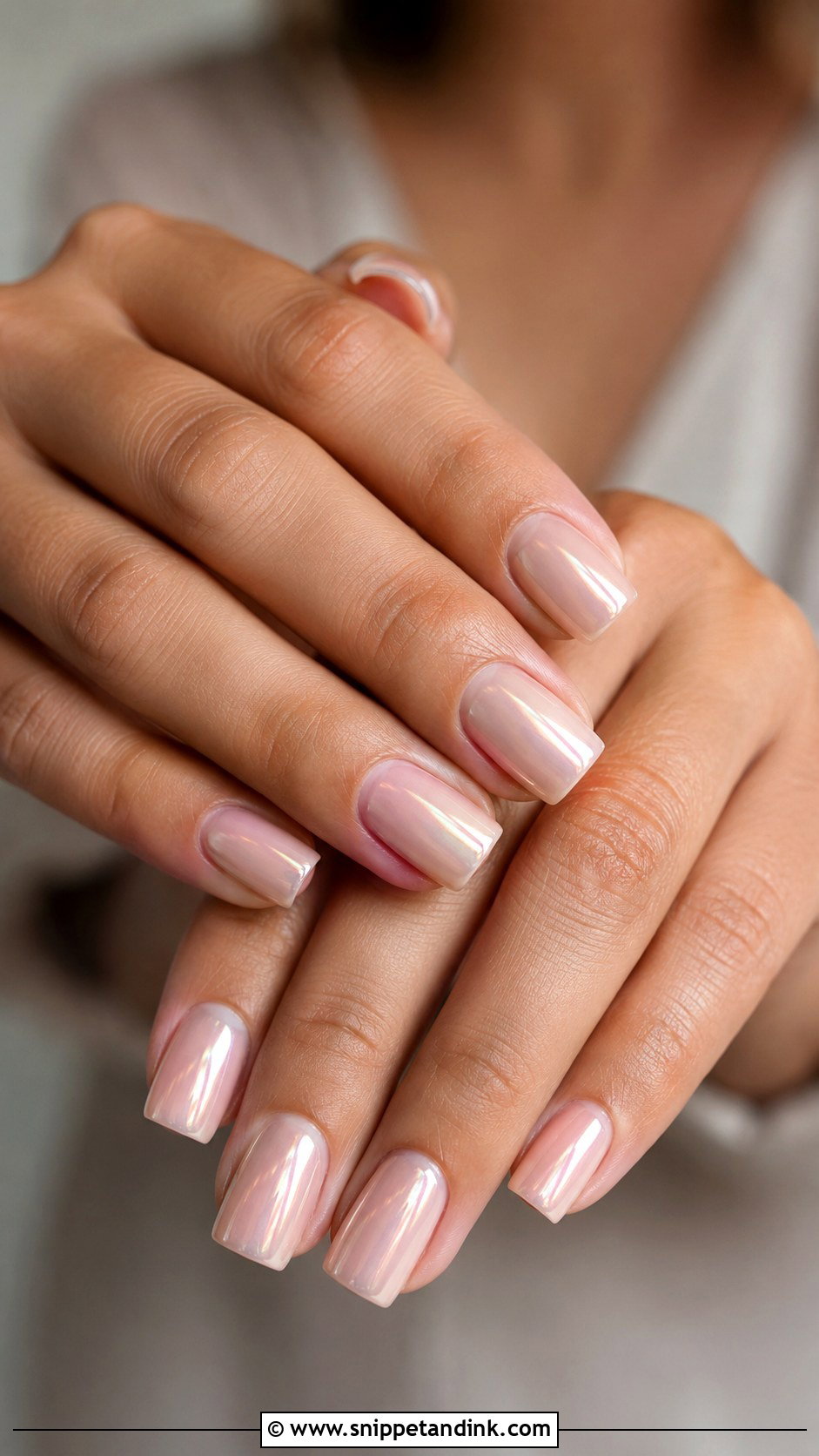 Square Bridal Chrome Nails - Snippet and Ink - 20 Bridal Chrome Nails