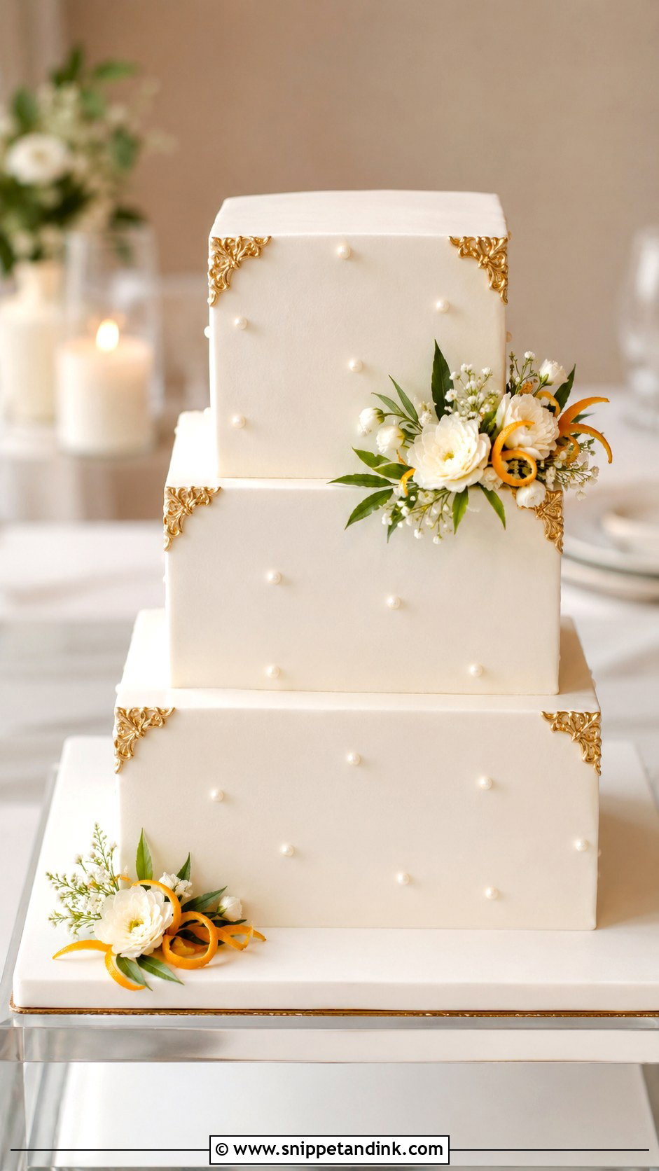 Square Casata Wedding Cake - Snippet and Ink - 20 Casata Cake Ideas for Wedding