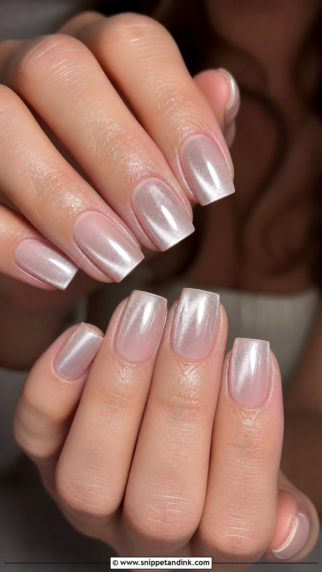 Square Cat Eye Bridal Nails - Snippet and Ink - 25 Cat Eye Bridal Nails