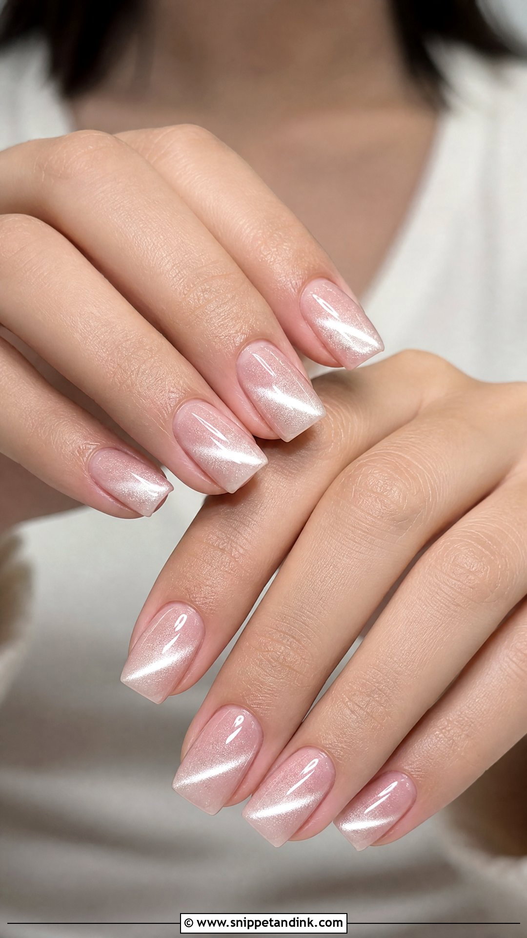 Square Cat Eye Wedding Nails - Snippet and Ink - 25 Cat Eye Wedding Nails
