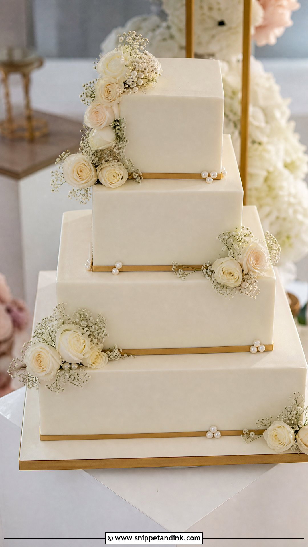 Square Dummy Wedding Cake - Snippet and Ink - 25 Dummy Cake Ideas for Wedding