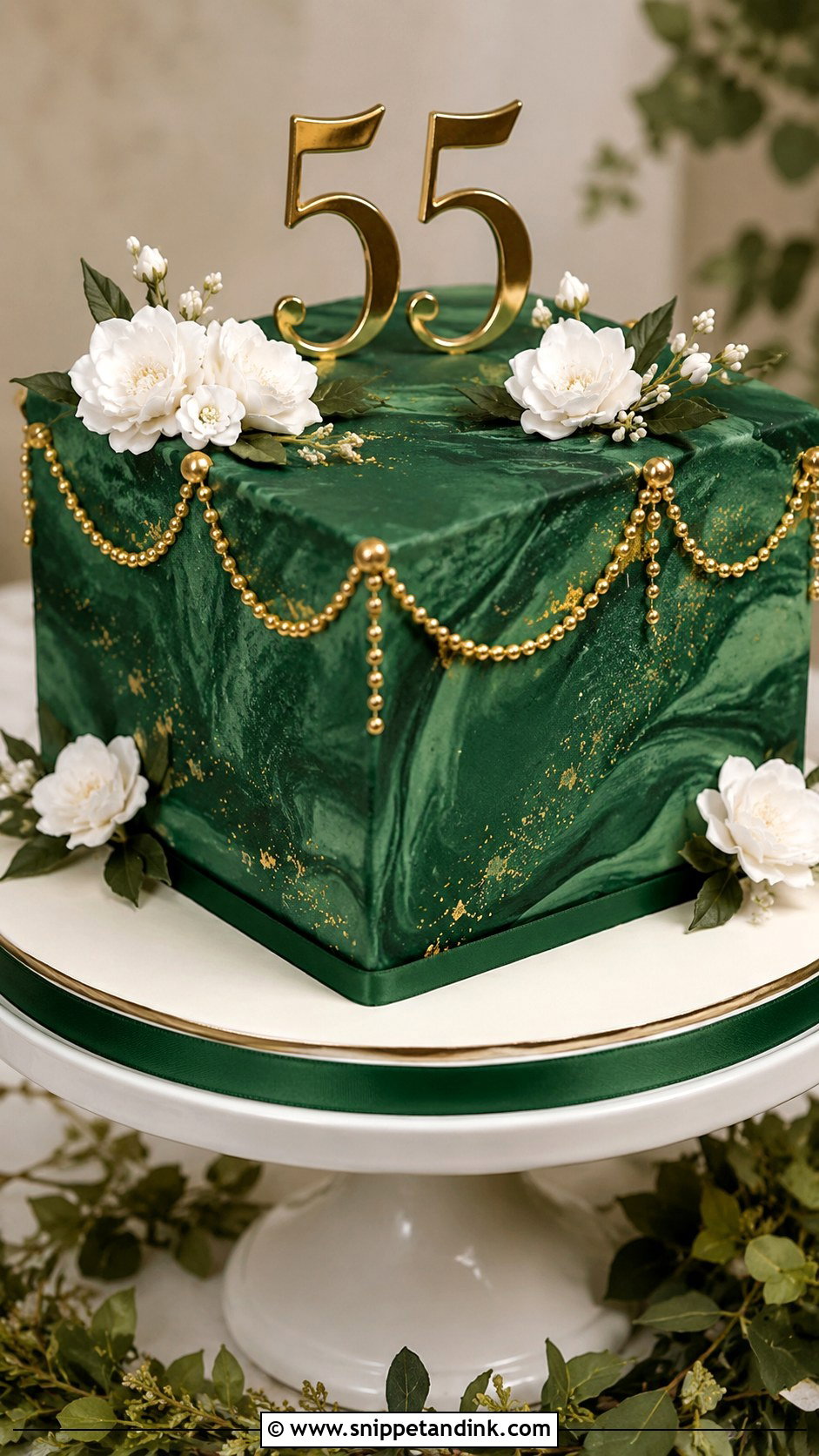 Square Emerald Anniversary Cake - Snippet and Ink - 20 Square Anniversary Cake Ideas