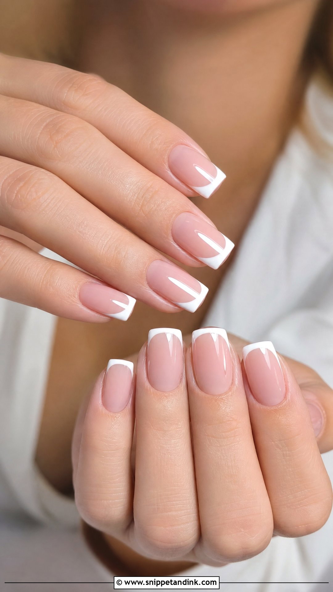 Square French Bridal Nails - Snippet and Ink - 25 Bridal Wedding Nails for Bride