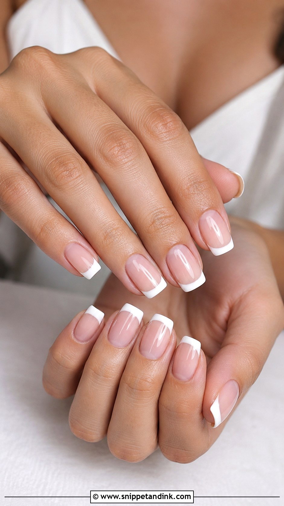 Square French Bridal Nails - Snippet and Ink - 20 Bridal Nail Inspiration Ideas