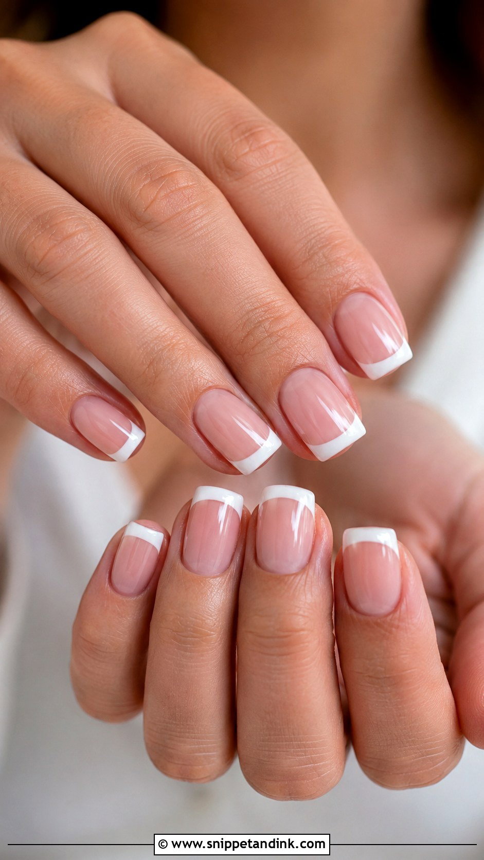 Square French Bridal Wedding Nails - Snippet and Ink - 20 French Bridal Wedding Nails