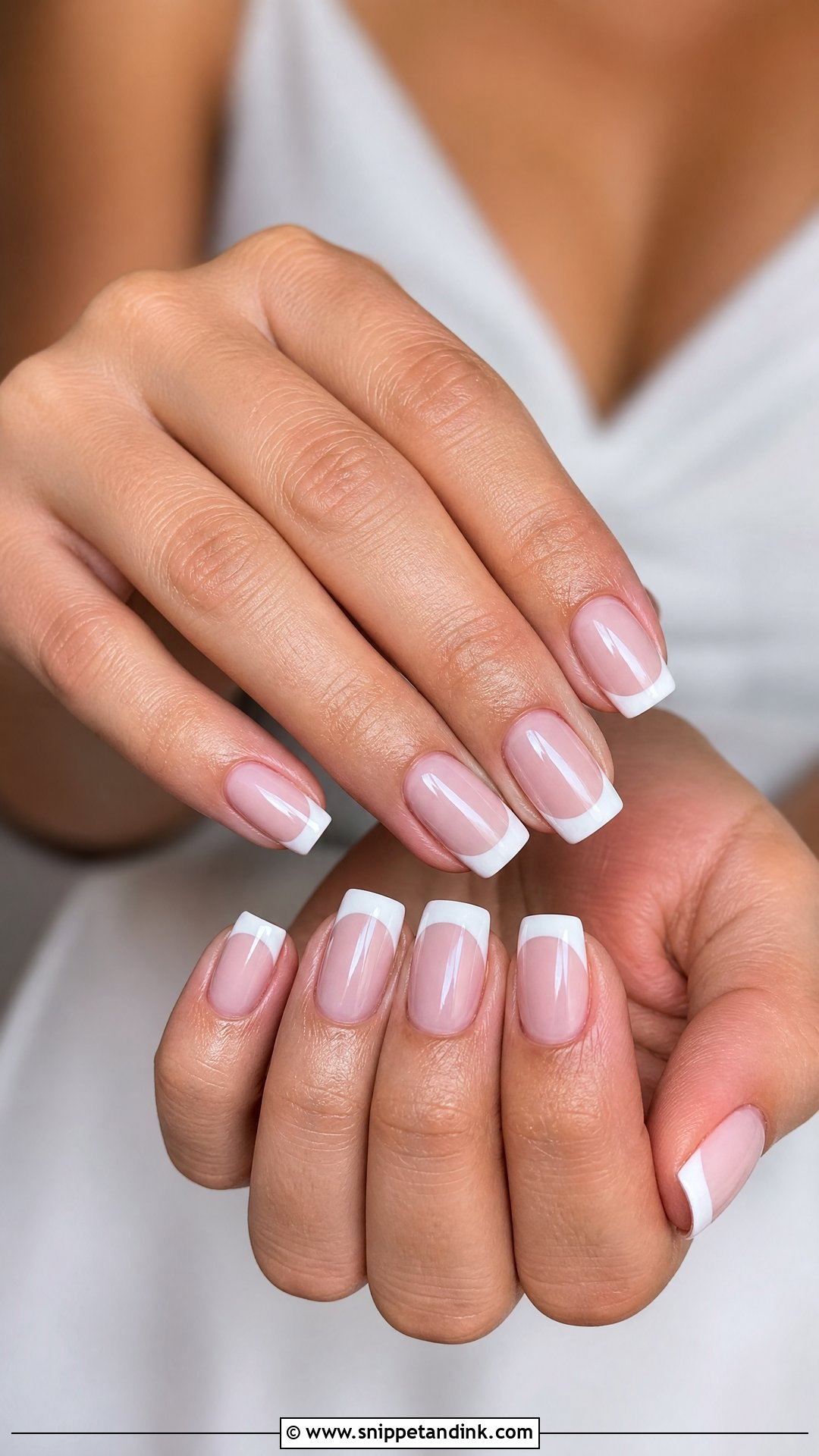 Square French Bride Wedding Nails - Snippet and Ink - 25 Elegant French Bride Wedding Nails