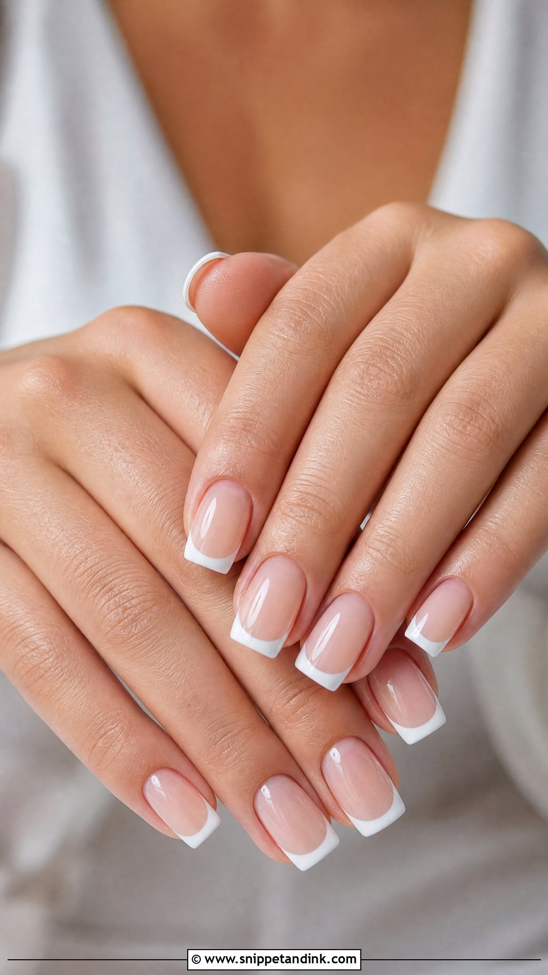 Square French Tip Wedding Nails - Snippet and Ink - 25 French Tip Wedding Nails