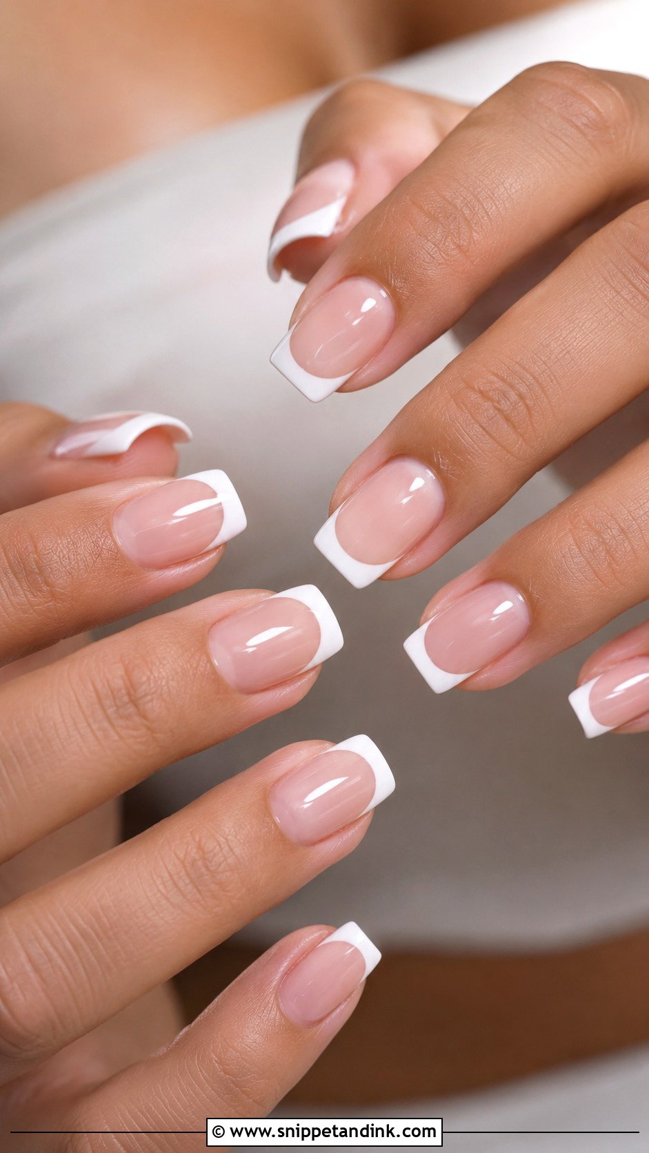 Square French Wedding Guest Nails - Snippet and Ink - 20 Square Wedding Guest Nails